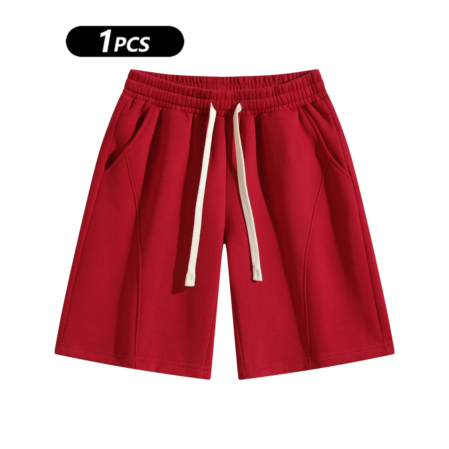 Summervibes Men'S Solid Pocket Waist Shorts, Lightweight Breathable Shorts, Casual Breathable Comfortable Shorts for Running Gym Workout, Men'S Bottoms for All Seasons