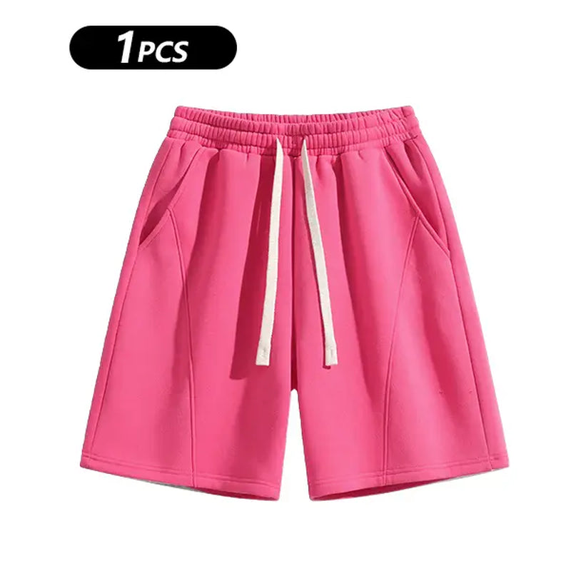 Summervibes Men'S Solid Pocket Waist Shorts, Lightweight Breathable Shorts, Casual Breathable Comfortable Shorts for Running Gym Workout, Men'S Bottoms for All Seasons