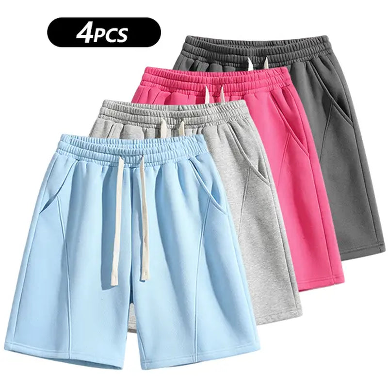 Summervibes Men'S Solid Pocket Waist Shorts, Lightweight Breathable Shorts, Casual Breathable Comfortable Shorts for Running Gym Workout, Men'S Bottoms for All Seasons
