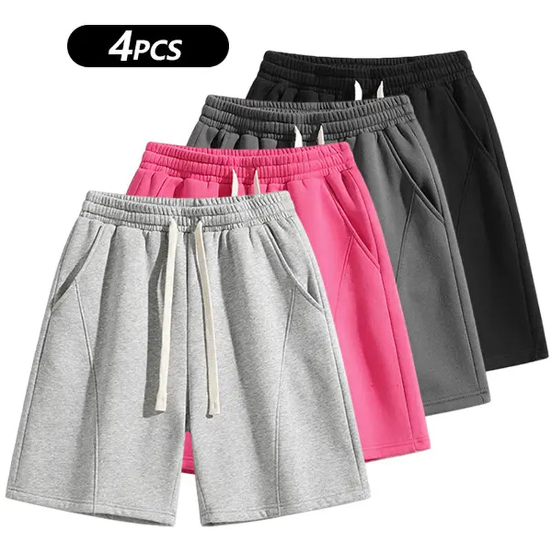 Summervibes Men'S Solid Pocket Waist Shorts, Lightweight Breathable Shorts, Casual Breathable Comfortable Shorts for Running Gym Workout, Men'S Bottoms for All Seasons