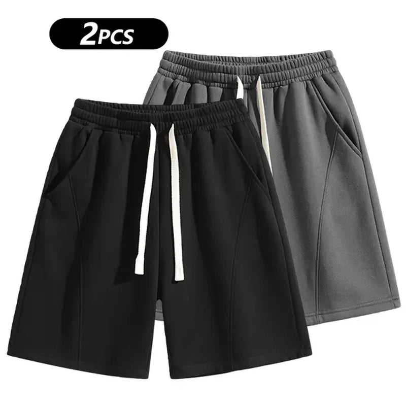 Summervibes Men'S Solid Pocket Waist Shorts, Lightweight Breathable Shorts, Casual Breathable Comfortable Shorts for Running Gym Workout, Men'S Bottoms for All Seasons
