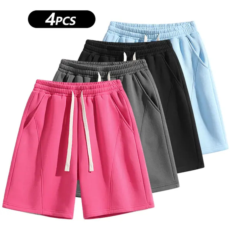 Summervibes Men'S Solid Pocket Waist Shorts, Lightweight Breathable Shorts, Casual Breathable Comfortable Shorts for Running Gym Workout, Men'S Bottoms for All Seasons