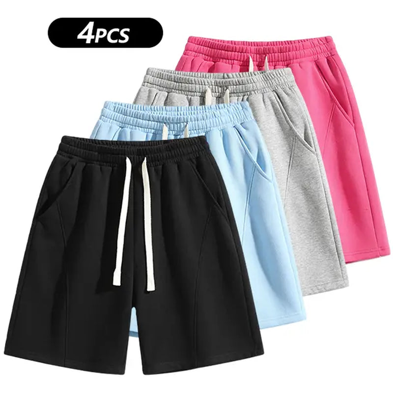 Summervibes Men'S Solid Pocket Waist Shorts, Lightweight Breathable Shorts, Casual Breathable Comfortable Shorts for Running Gym Workout, Men'S Bottoms for All Seasons