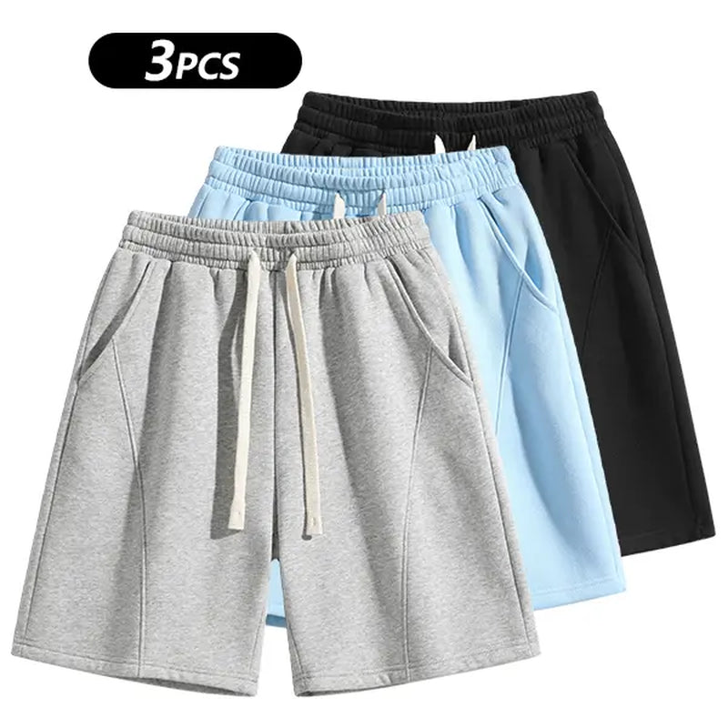 Summervibes Men'S Solid Pocket Waist Shorts, Lightweight Breathable Shorts, Casual Breathable Comfortable Shorts for Running Gym Workout, Men'S Bottoms for All Seasons