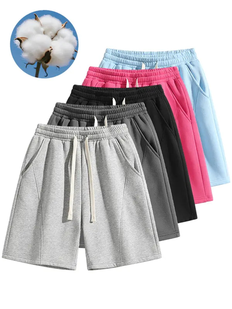 Summervibes Men'S Solid Pocket Waist Shorts, Lightweight Breathable Shorts, Casual Breathable Comfortable Shorts for Running Gym Workout, Men'S Bottoms for All Seasons
